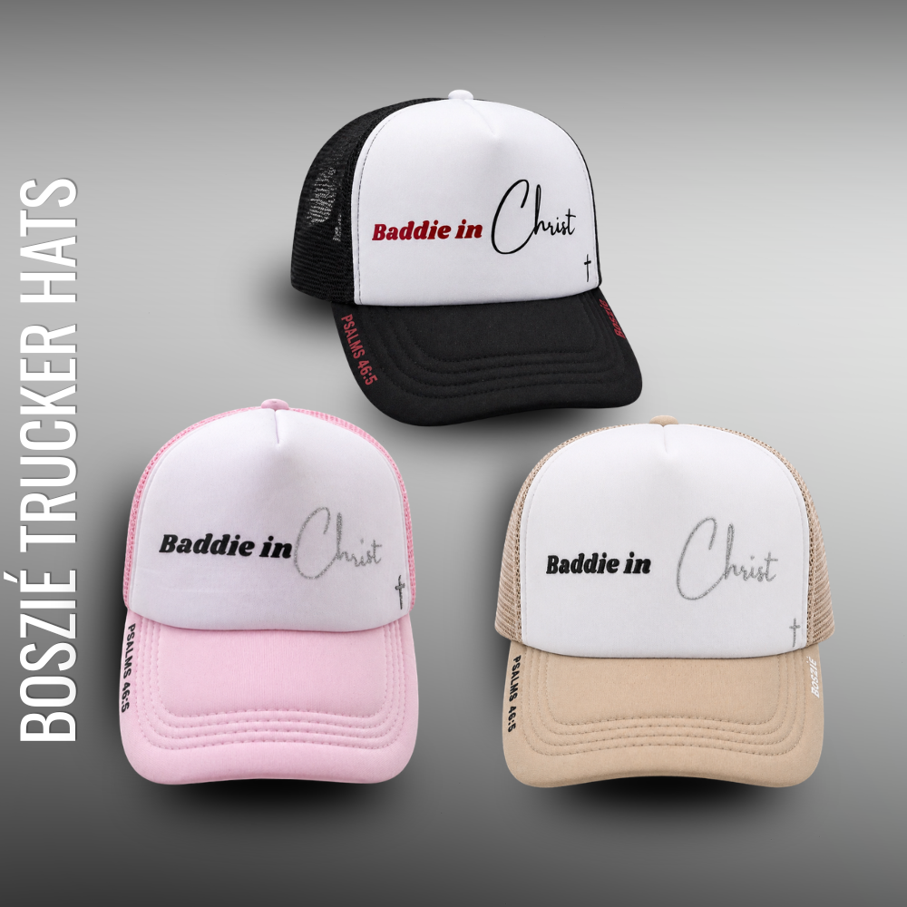Baddie in Christ Trucker Hats