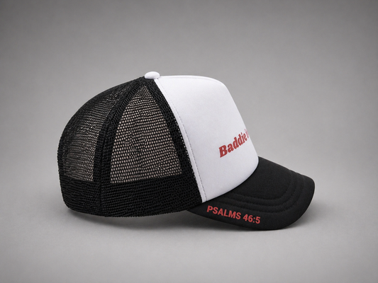 Baddie in Christ Classic Black Trucker Hat